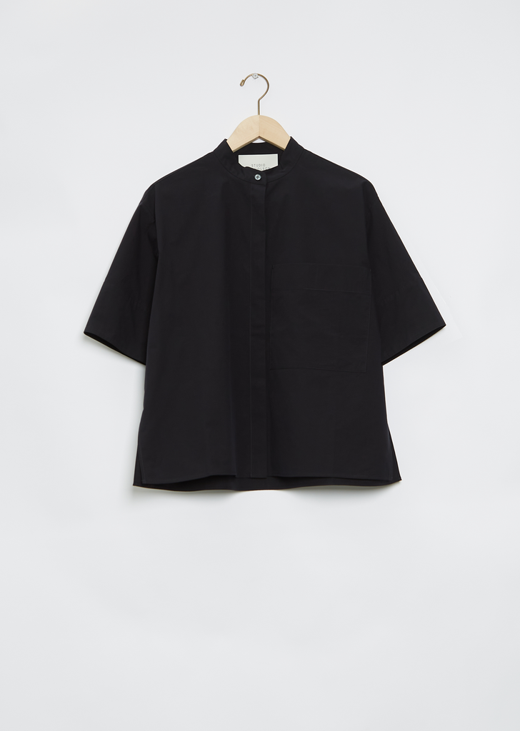 Annick Cotton Shirt — Darkest Navy