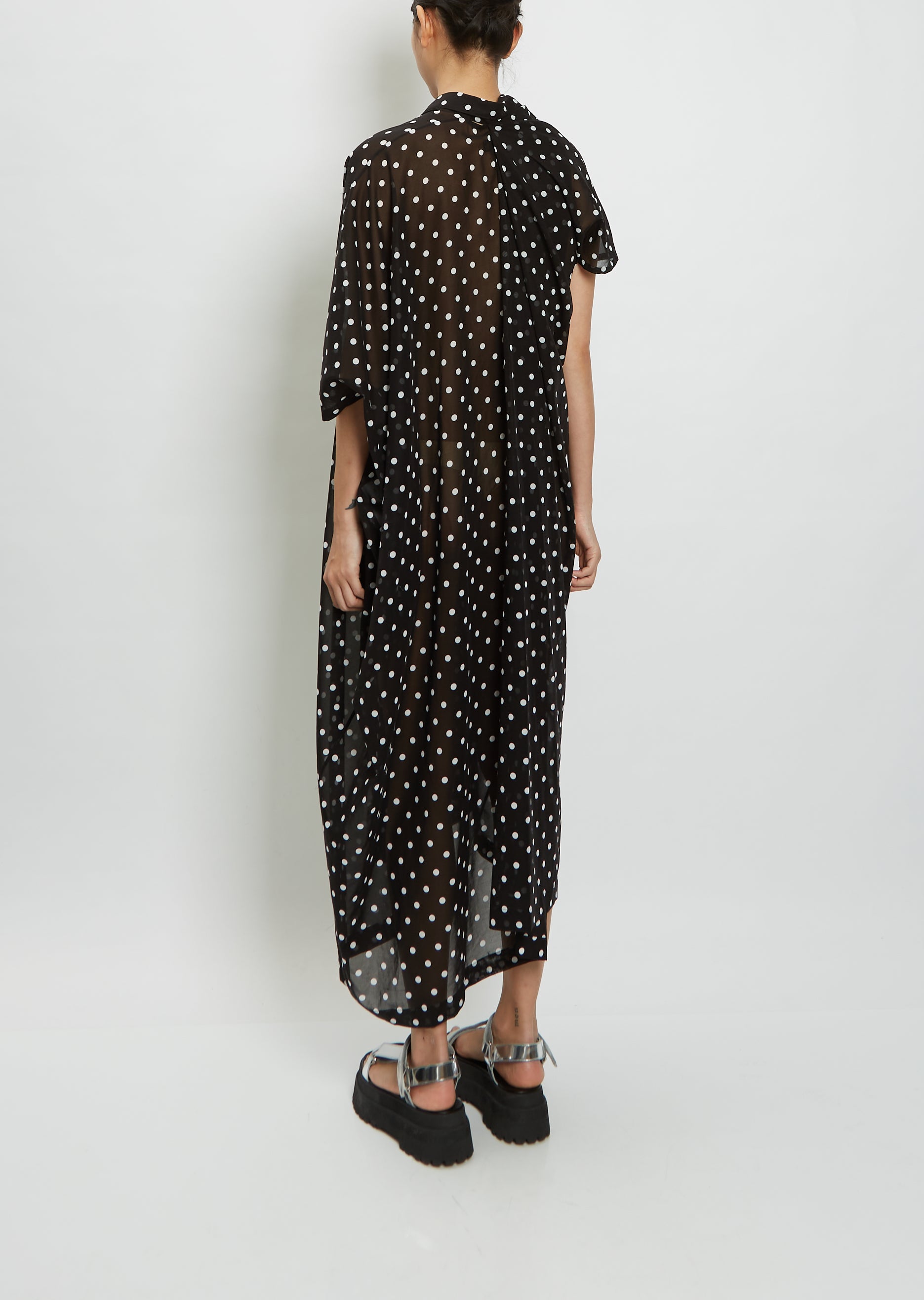 Asymmetrical Polka Dot Dress – La Garçonne