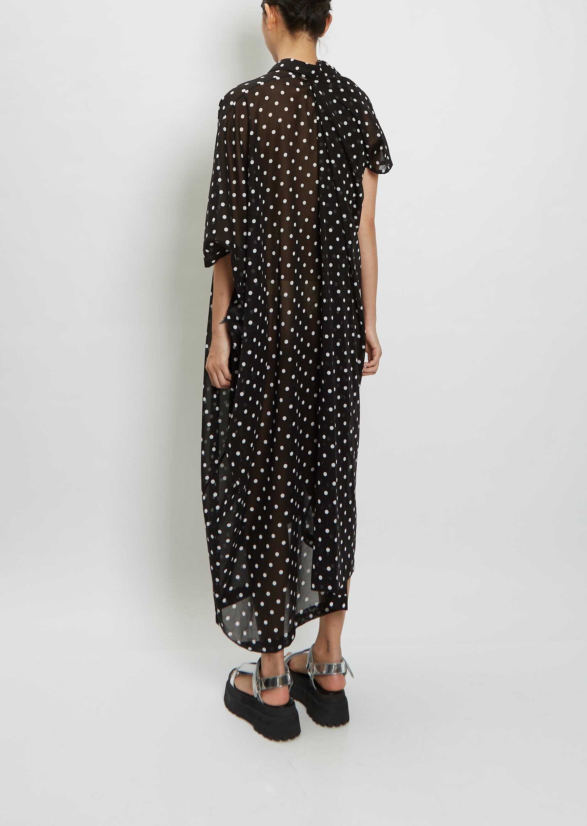 Asymmetrical Polka Dot Dress La Garonne Asymmetrical Polka Dot Dress La Garonne