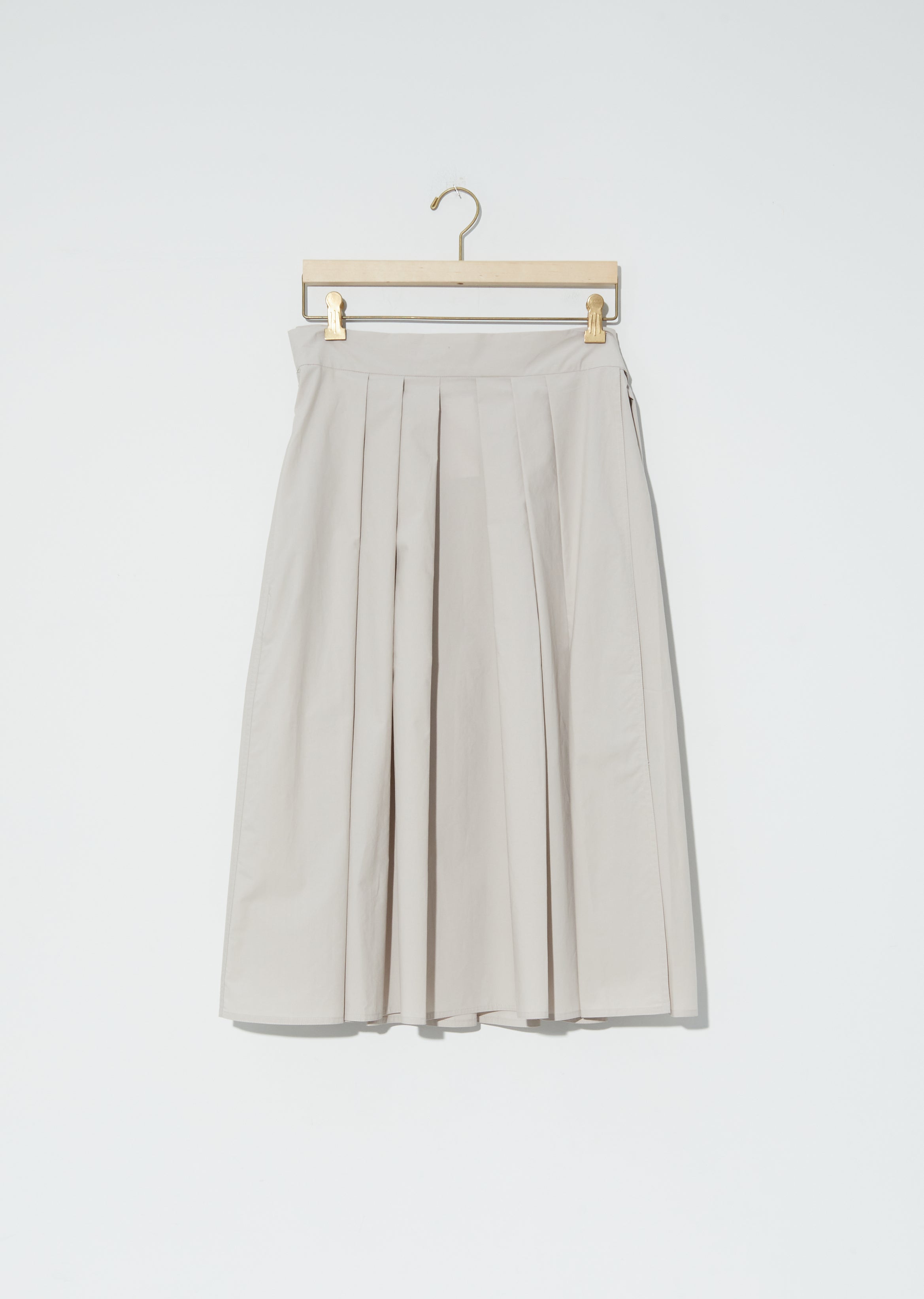 Stella Cotton Twill Pleated Skirt – La Garçonne