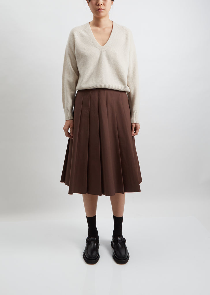 Pleated Skirt — Mocha