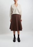 Pleated Skirt — Mocha
