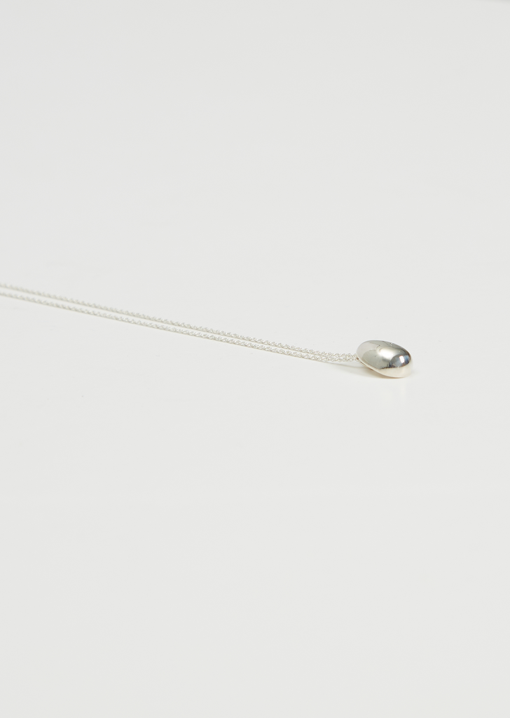 Tiny Egg Pendant Necklace — 22"