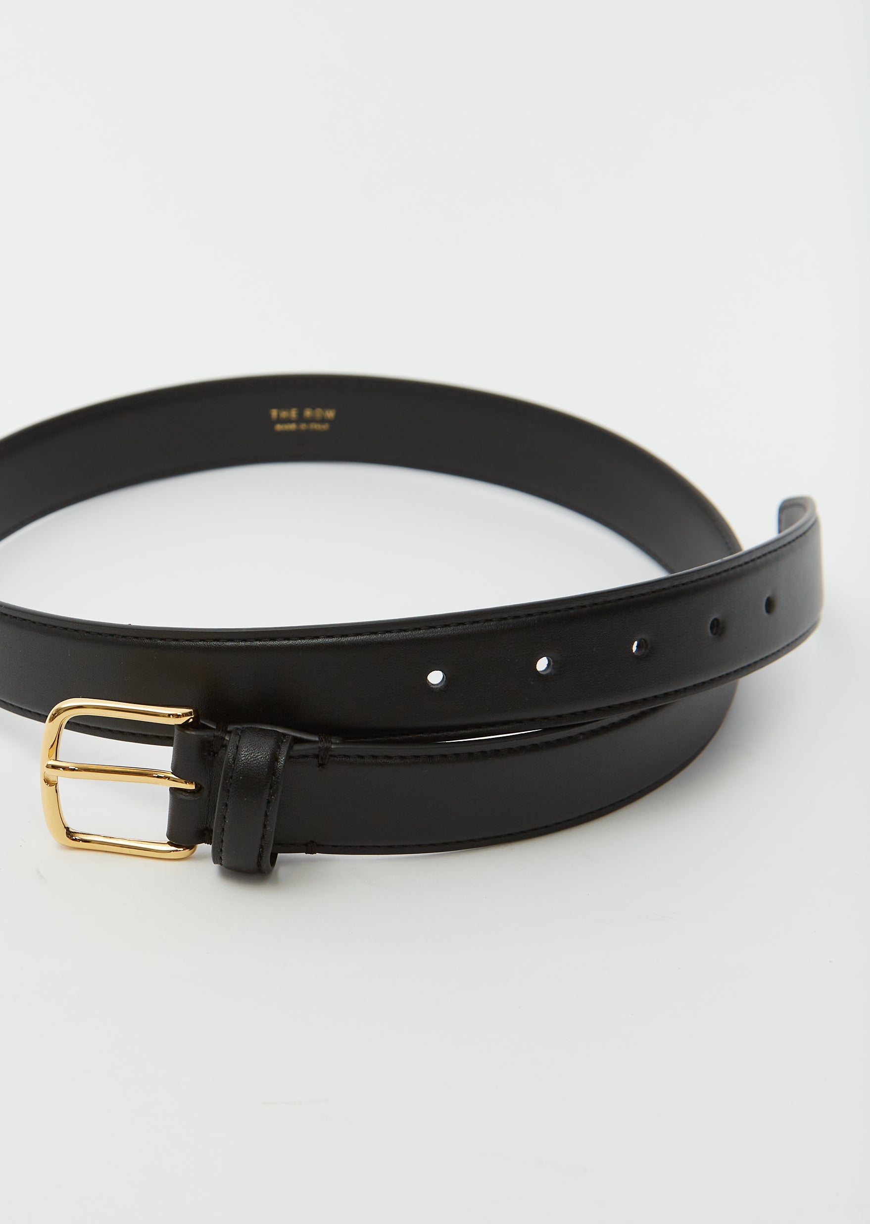 THE ROW Classic Leather Belt Black S