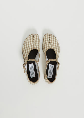 Tabi Gingham Mary Janes – La Garçonne