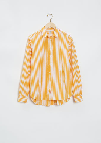 Signature Cotton Shirt — Orange Stripe