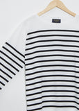 Striped Long Sleeve Knit — Noir Blanc