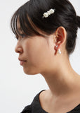 Mini Double Pearl & Crystal Earring