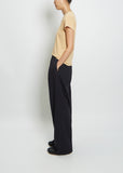 Pleated Long Pull-On Pant