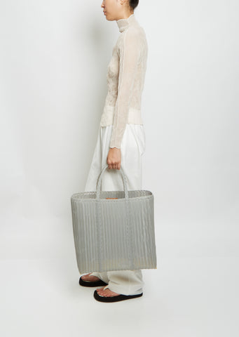 Large Flat Tote Bag — Light Grey – La Garçonne