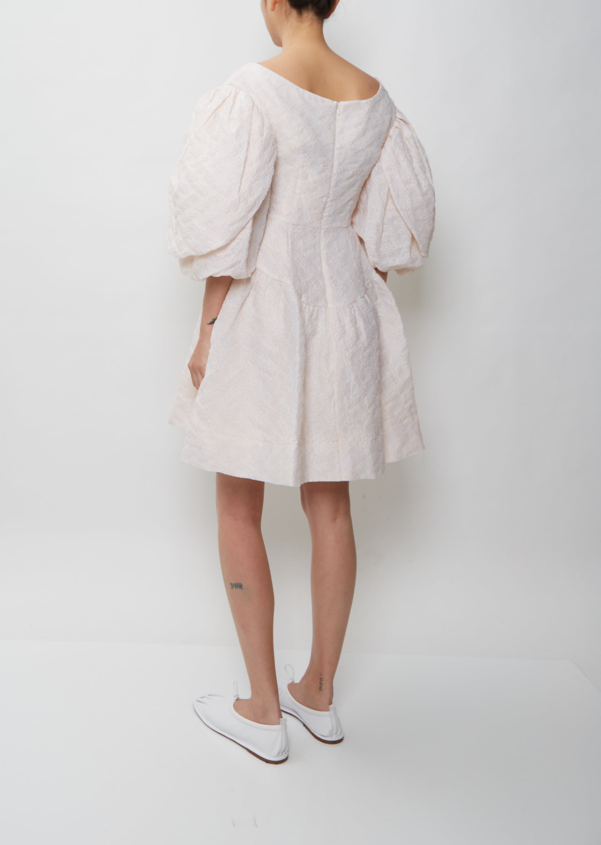 Layered Puff Sleeve Dress Blush La Garonne Layered Puff Sleeve Dress Blush La Garonne