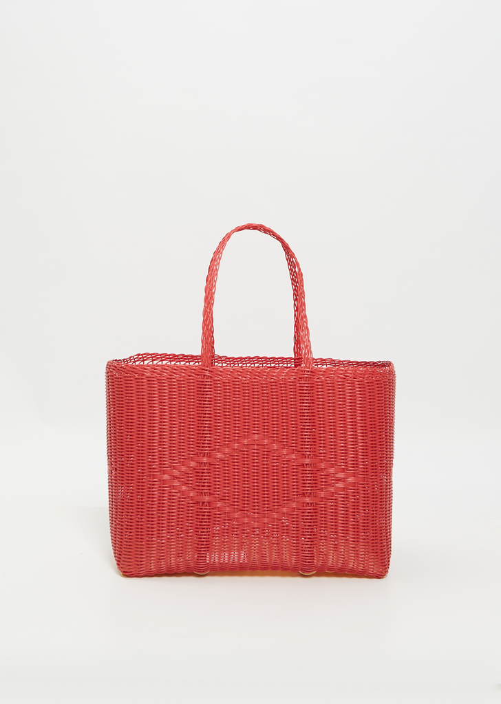 Large Basket Tote Bag — Strawberry
