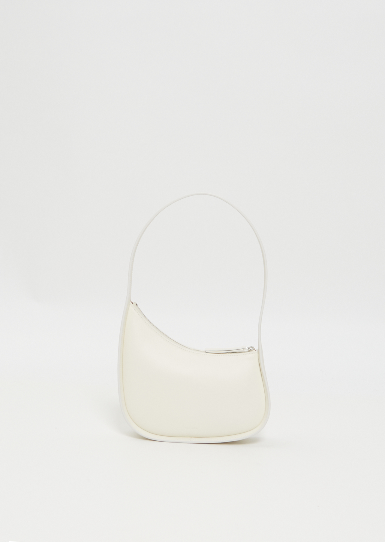 The Row - Half Moon Leather Shoulder Bag - Ivory