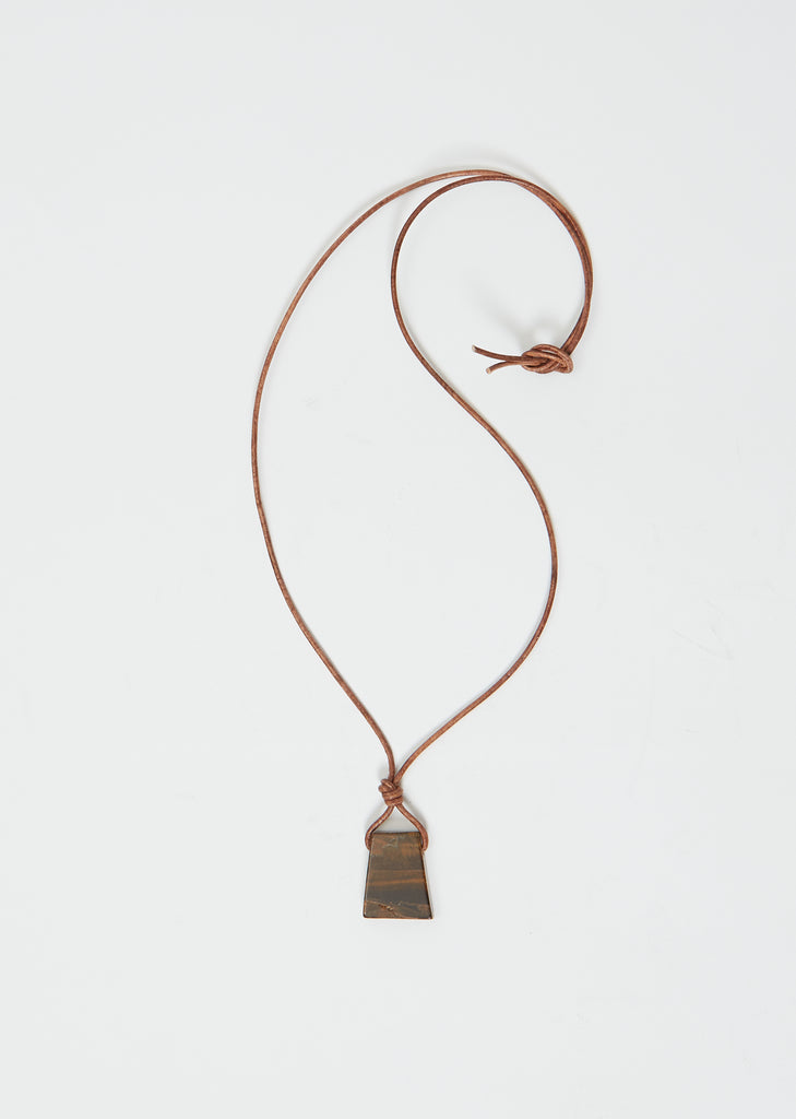 Tiger's Eye Pendant Cord Necklace
