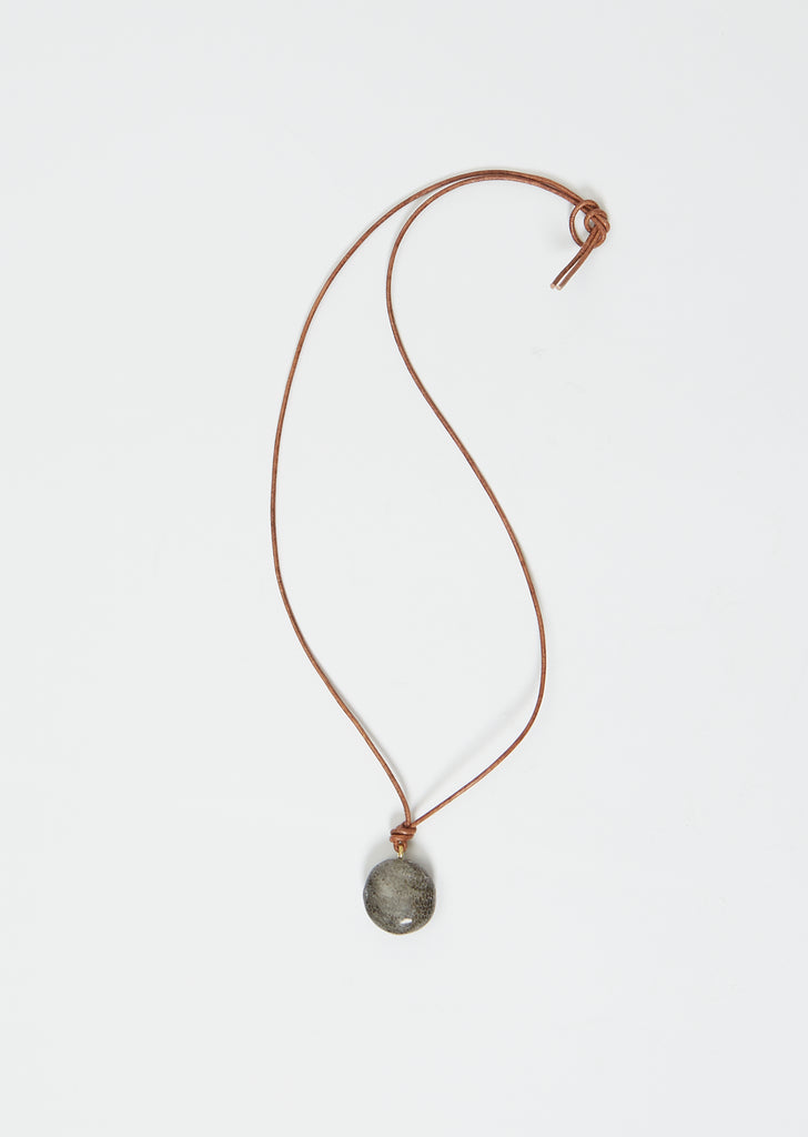 Fossilized Stone Cord Necklace