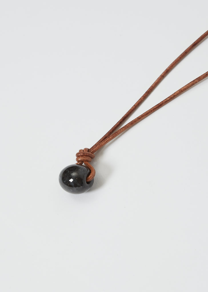 Black Jade Cord Necklace