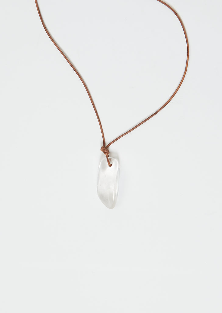 Medium Rock Crystal Cord Necklace