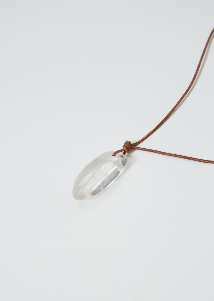 Medium Rock Crystal Cord Necklace