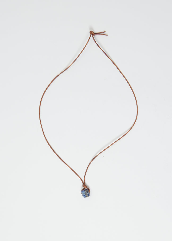 Small Lapis Stone Cord Necklace