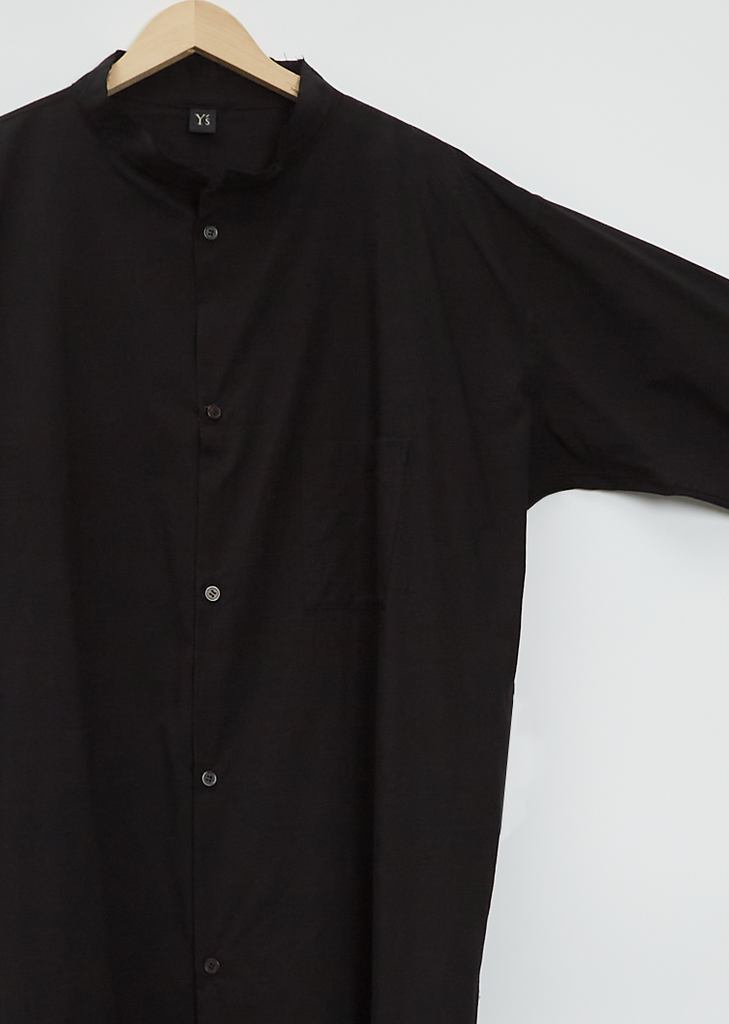 U-Pulled Black Collar Shirt Dress