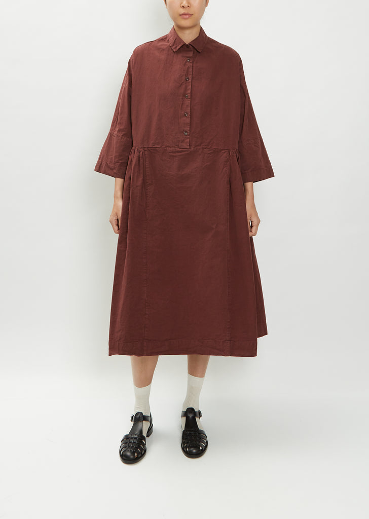 Paga Rouch Dress — Burgundy