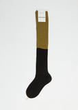 Friday Bi Color Knee-High Socks — Black/Kiwi Combi