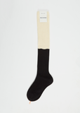 Friday Bi Color Knee-High Socks — Black/Eggshell Combi