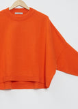 Chunky Cashmere Sweater — Tangerine