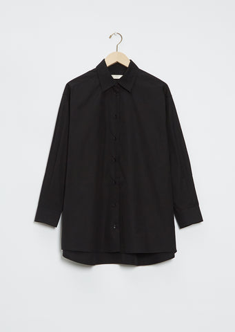 Oversized Button Down Shirt — Black