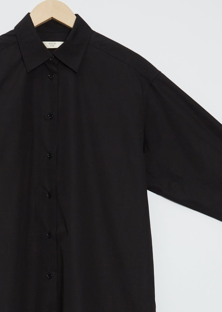 Oversized Button Down Shirt — Black