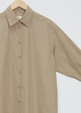 Oversized Button Down Shirt — Brown