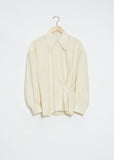 Twisted Silk Shirt — Light Cream