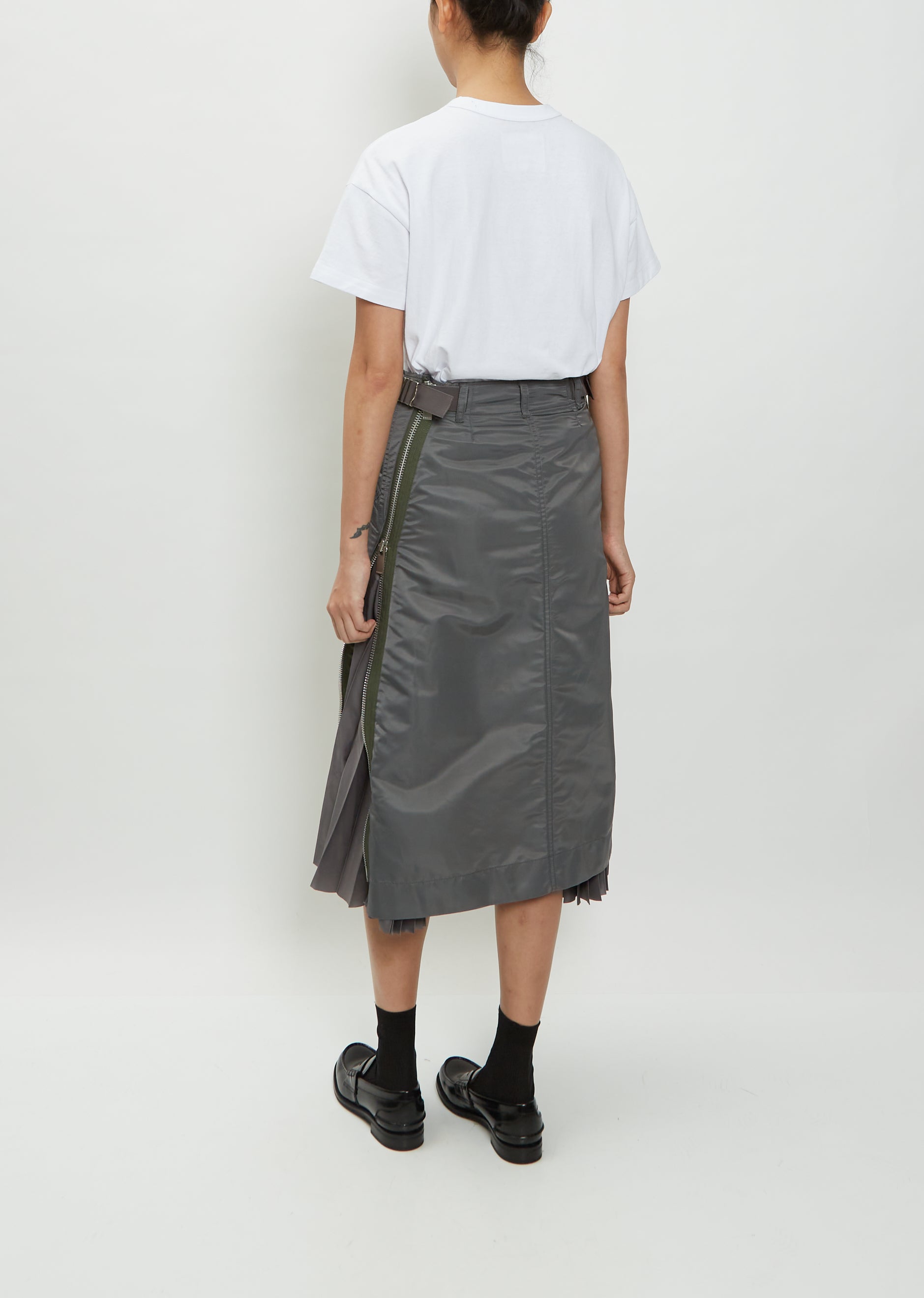 Nylon Twill Mix Skirt – La Garçonne