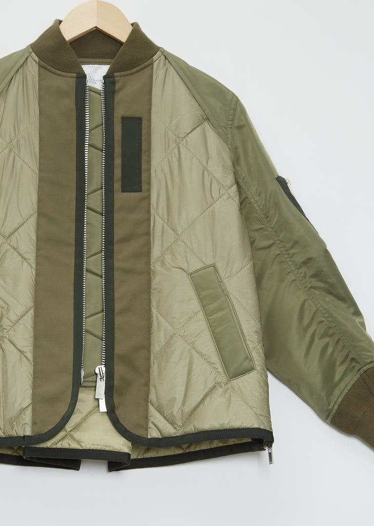 Nylon Twill Mix Quilted Blouson