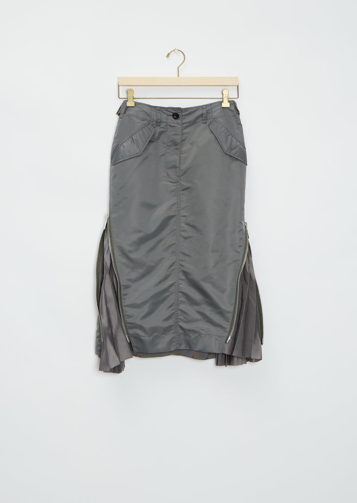 Nylon Twill Mix Skirt