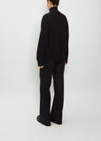 Murano High Collar Cashmere Sweater — Black