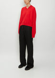 Emsalo V-Neck Cashmere Sweater — Ruby