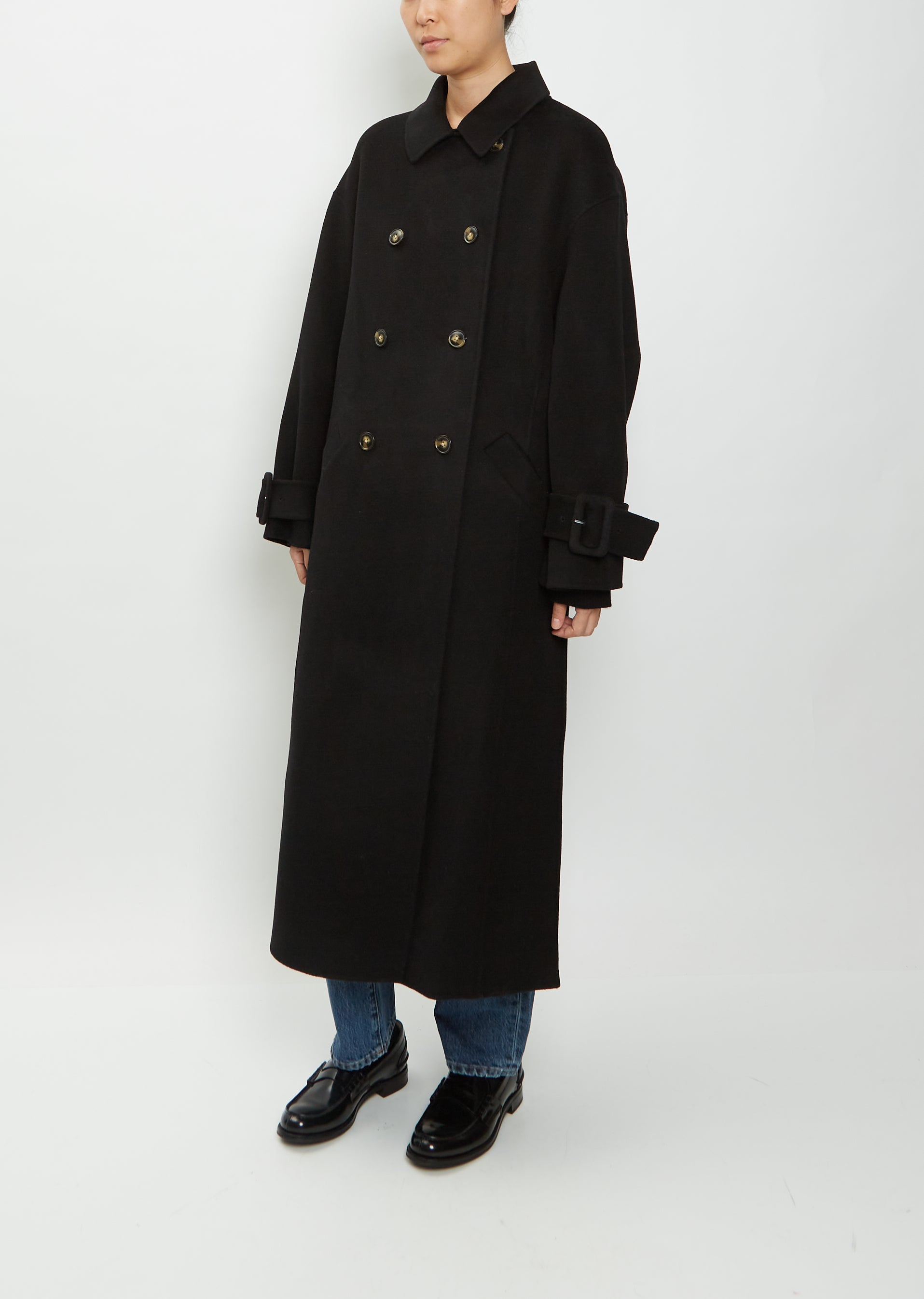 Wool coat Louis Feraud Black size 38 FR in Wool - 12564229