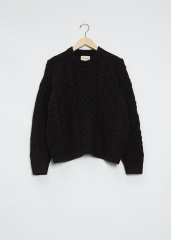 Secas Cable Knit Wool Cashmere Sweater