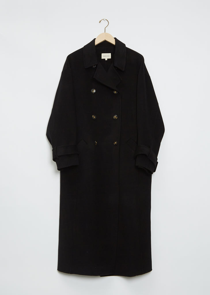 Boras Wool Cashmere Coat — Black