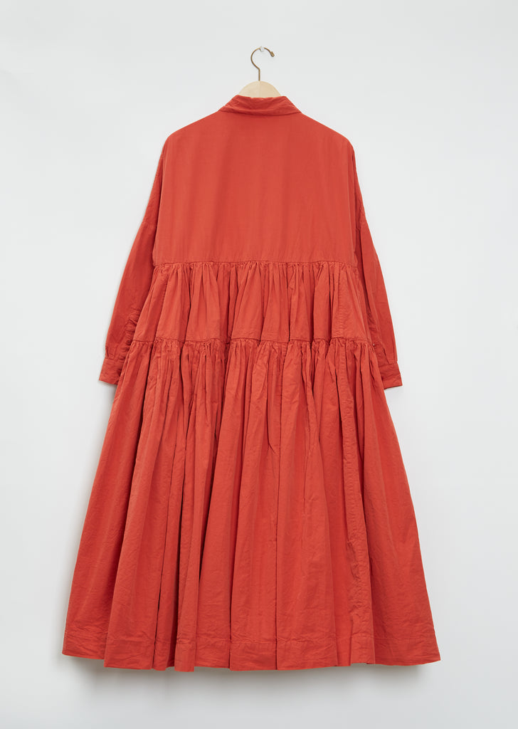 Stephy Cotton Dress — Burnt Orange