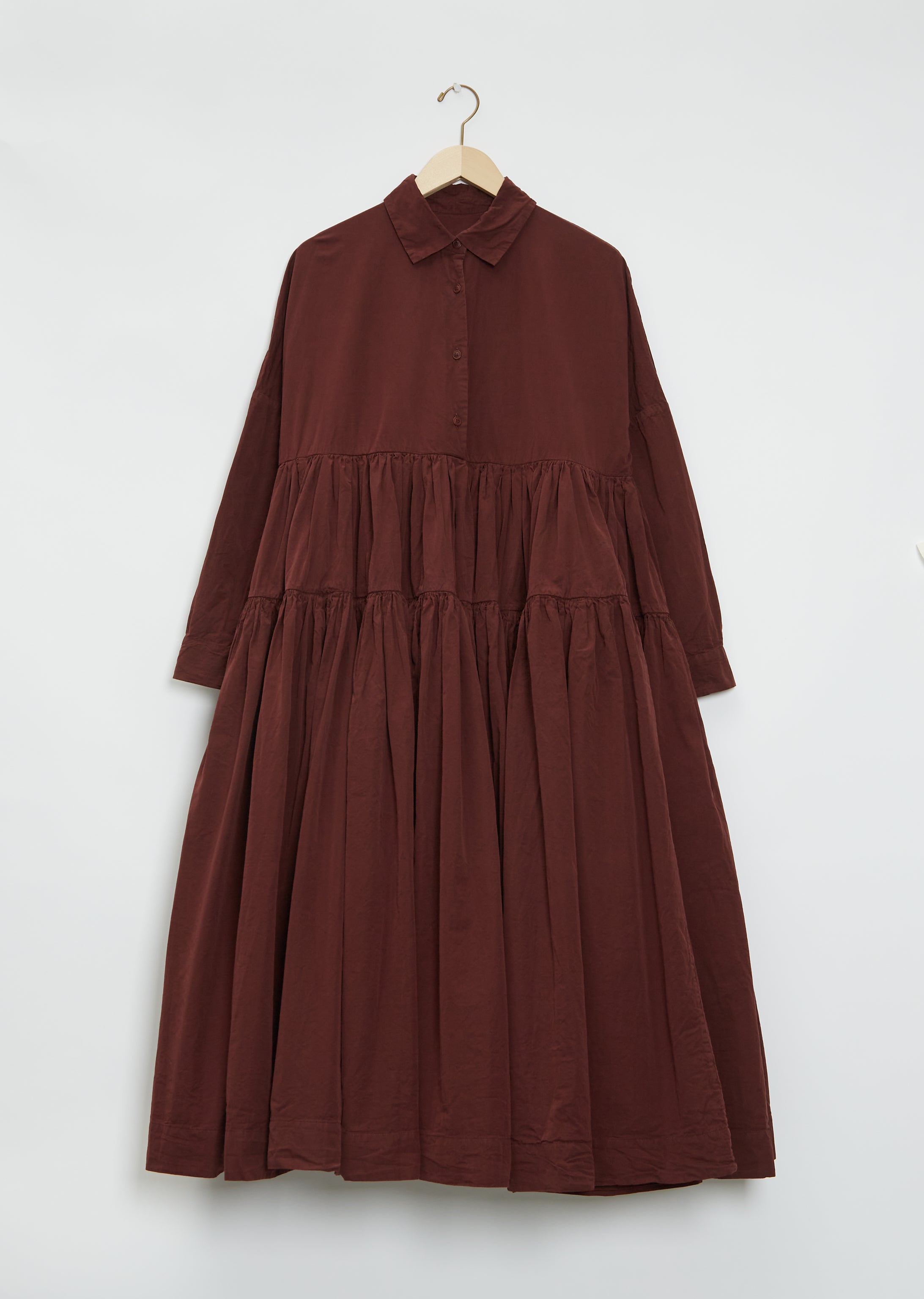Stephy Cotton Dress Burgundy La Garonne Stephy Cotton Dress Burgundy La Garonne