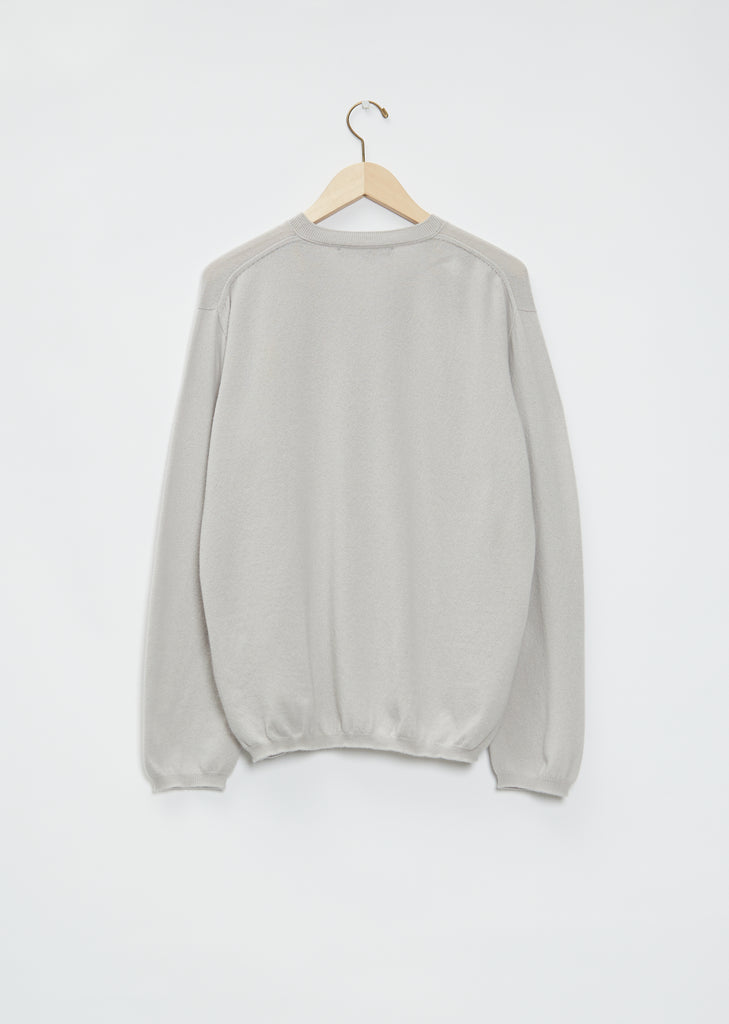 Man V-Neck Cashmere Sweater — Mastic