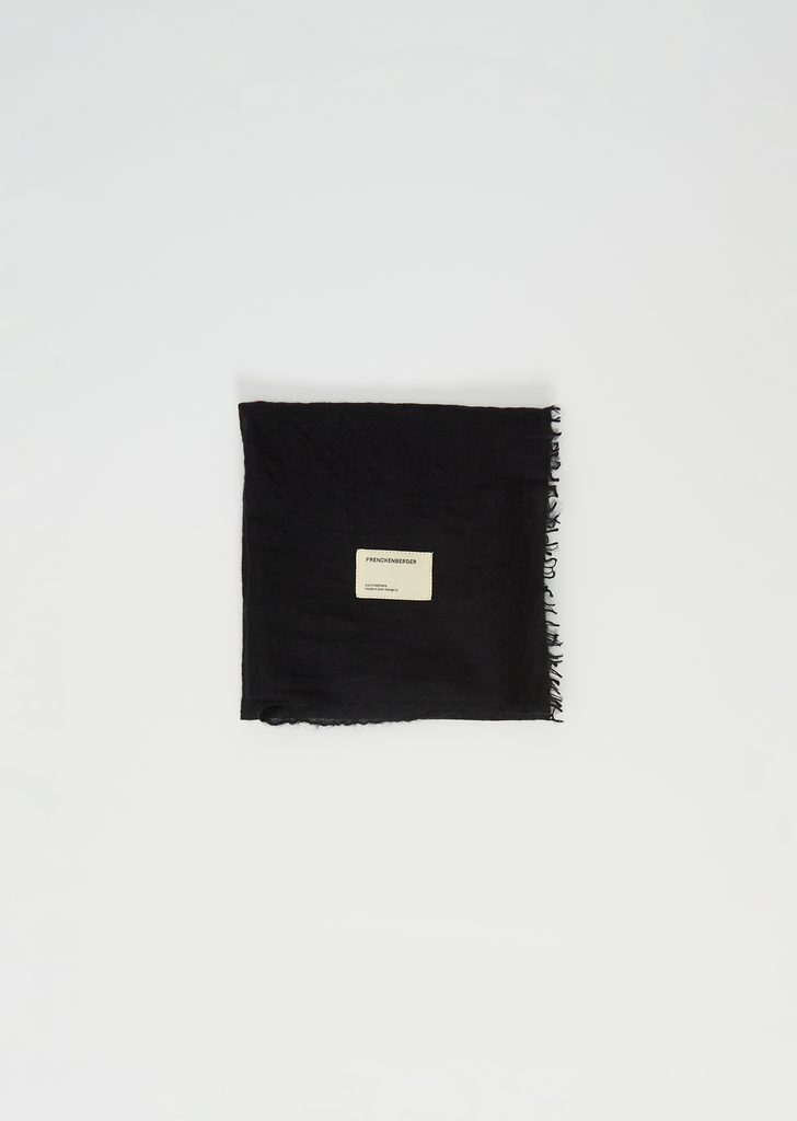 Woven Cashmere Scarf — Black