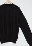 Boyfriend R-Neck Cashmere Sweater —  Black