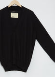 Johnny Deep V Cashmere Sweater — Black