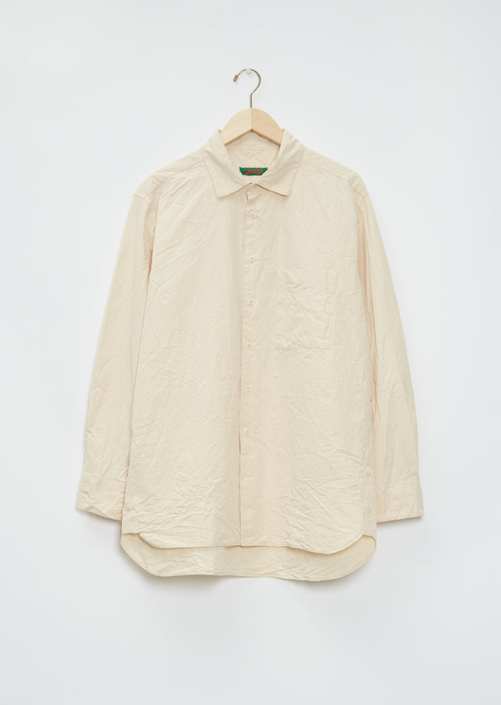 Men's Big Raccourcie Cotton Shirt — Ivory