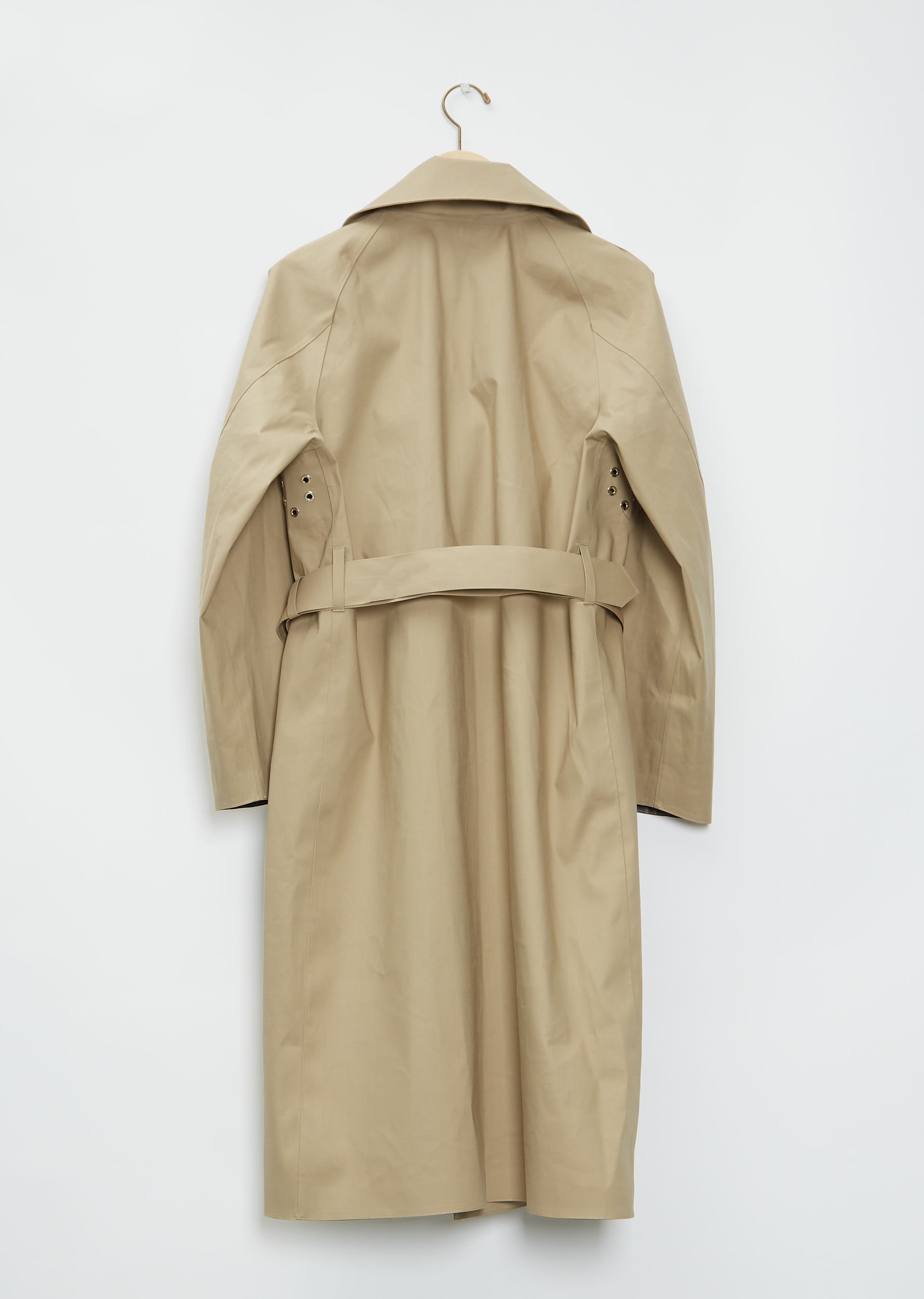 muguet rose midi trench coat ダークベージュ Kintore Cotton Trench Rain Coat – La Garçonne