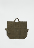 Medium Canvas 2-Way Messenger Bag — Khaki