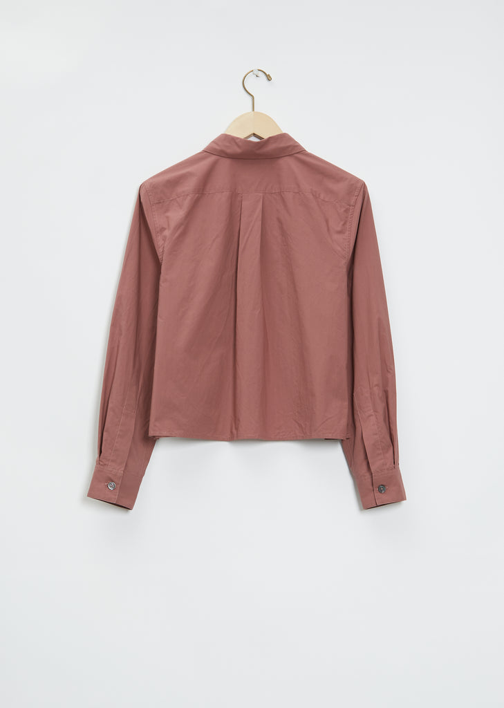 Cropped Long Sleeve Cotton Shirt